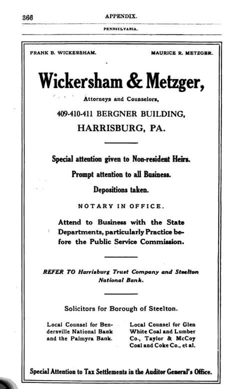 Hubbels Legal Directory from 1917